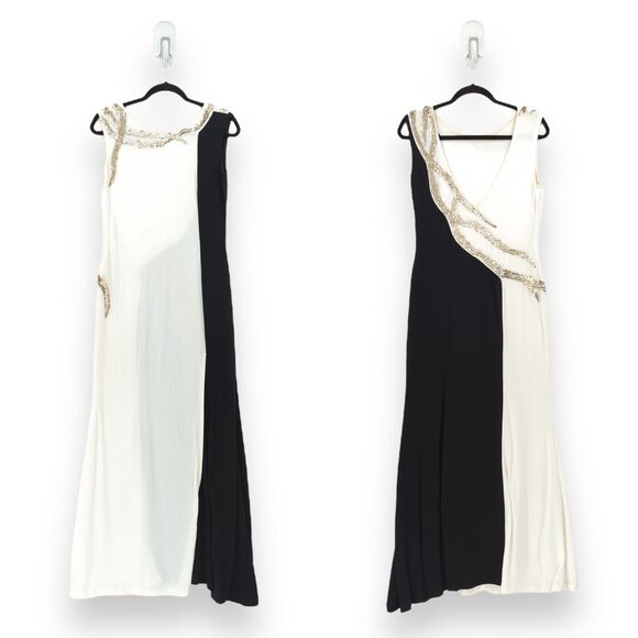 Oscar de la Renta Women 10 Spring 2013 Runway Gown Dress White Black FLAWS - Picture 3 of 16